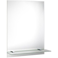 AQUALINE - Zrcadlo s policí 60x80cm, včetně závěsů 22430-01