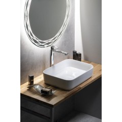 ISVEA - INFINITY RECTANGLE keramické umyvadlo na desku, 50x36cm, bílá 10NF65050