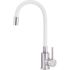 DEANTE - Luno nerez - bílá - Dřezová baterie, elastic BOC_W720