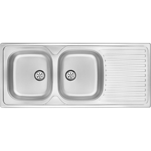 DEANTE - Techno nerez satin - Nerezový dřez, 2 - bowl s odkapávačem ZEU_0210
