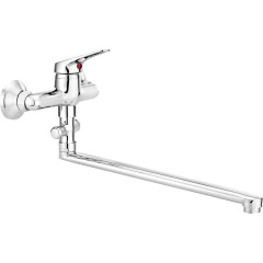 DEANTE - Lobo chrom - Umyvadlová baterie nástěnná, s prodlouženým výtokem - připojení hadice BYU_056M