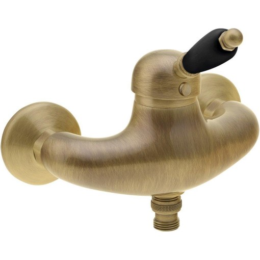 SAPHO - KIRKÉ BLACK nástěnná sprchová baterie, černá páčka, bronz KI11NB