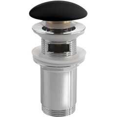 SAPHO - Umyvadlová výpust 5/4“, click-clack, keramická zátka, 10-50, černá mat AR903