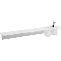 SAPHO - ABELINE polička, sklenka + dávkovač/chrom, 800, rockstone, bílá mat AE802-0101-02