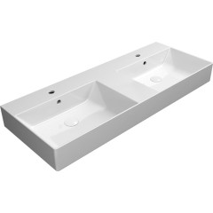 GSI - KUBE X keramické dvojumyvadlo 120x47cm, bílá ExtraGlaze 9425111