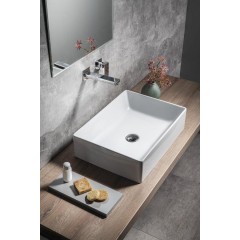GSI - KUBE X keramické umyvadlo na desku, 50x37cm, bílá ExtraGlaze 942911