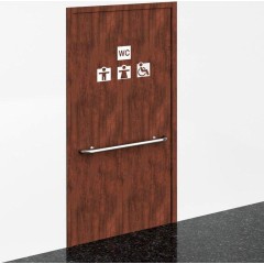 SAPHO - HANDICAP dveřní madlo 700, černá mat XH574B