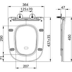 SAPHO - BELLO WC sedátko, SLIM, Soft Close, Easy Take, bílá PCS103