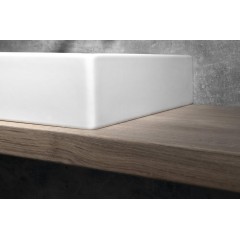 GSI - KUBE X keramické umyvadlo 45x35cm, broušená spodní hrana, bílá ExtraGlaze 94859111