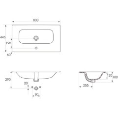 CERSANIT - SET B818 MODUO-IN 80 ANTRACIT DSM (skříňka+umyvadlo) S801-473-DSM