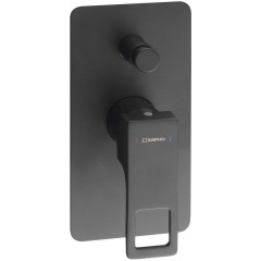 SAPHO - FORATA podomítková sprchová baterie, 2 výstupy, černá mat FT042/15