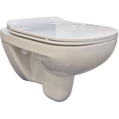 GEBERIT KOMBIFIXBasic vč. bílého tlačítka DELTA 21 + WC bez oplachového kruhu Edge + SEDÁTKO 110.100.00.1 21BI EG1