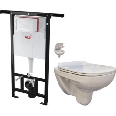 Předstěnový instalační systém bez tlačítka + WC bez oplachového kruhu Edge + SEDÁTKO AM102/1120 X EG1