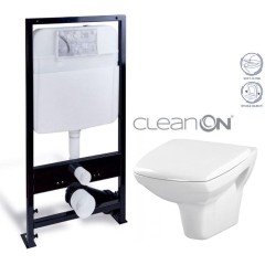 PRIM předstěnový instalační systém bez tlačítka + WC CERSANIT CLEANON CARINA + SEDÁTKO PRIM_20/0026 X CA2