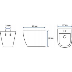 PRIM předstěnový instalační systém s černým tlačítkem  20/0044 + WC REA Carlo Flat Mini Rimless + SEDÁTKO PRIM_20/0026 44 CF1
