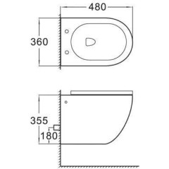PRIM předstěnový instalační systém s černým tlačítkem  20/0044 + WC MEXEN LENA ČERNÁ Rimless + SEDÁTKO PRIM_20/0026 44 ME01