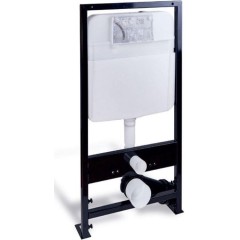 PRIM předstěnový instalační systém s chromovým tlačítkem  20/0041 + WC CERSANIT CLEANON MODUO + SEDÁTKO PRIM_20/0026 41 MO1