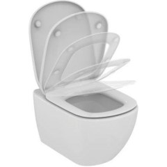 PRIM předstěnový instalační systém s chromovým tlačítkem  20/0041 + WC Ideal Standard Tesi se sedátkem SoftClose, AquaBlade  PRIM_20/0026 41 TE1
