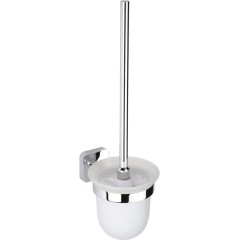 SAPHO - INSIA WC štětka závěsná, mléčné sklo, chrom IS008