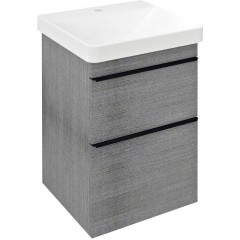 SAPHO - SITIA umyvadlová skříňka 46,4x70x44,2cm, 2xzásuvka, dub stříbrný SI050-1111