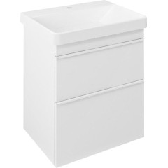 SAPHO - SITIA umyvadlová skříňka 56,4x70x44,2cm, 2xzásuvka, bílá mat SI060-3131