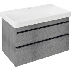 SAPHO - SITIA umyvadlová skříňka 75,6x50x44,2cm, 2xzásuvka, dub stříbrný SI080-1111