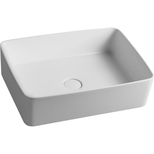 SAPHO - THIN umyvadlo na desku, Rockstone, 50x37 cm, bílá mat WN321