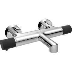 SAPHO - SOLARIS nástěnná vanová termostatická baterie, chrom/černá mat WD010CB