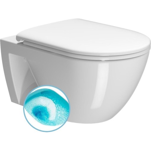 GSI - PURA ECO závěsná WC mísa, Swirlflush, 36x55cm, bílá ExtraGlaze 880711