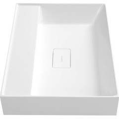 SAPHO - GODIVA umyvadlo, litý mramor, 58x44cm, bez otvoru, bílá GU058-0