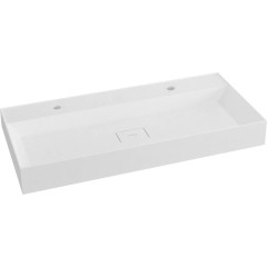 SAPHO - GODIVA dvojumyvadlo, litý mramor, 96x44cm, bílá GU096-2