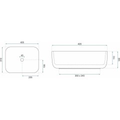 REA - Umyvadlo na desku Demi Mini White REA-U5064