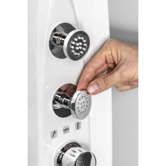 POLYSAN - MOLA termostatický sprchový panel rohový 210x1300, bílá 80372