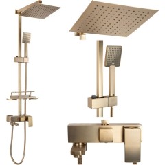 REA - Sprchový set s baterií 150mm Jack kartáčované zlato REA-P7050