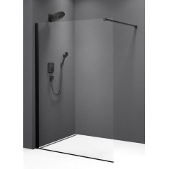POLYSAN - MODULAR SHOWER BLACK jednodílná zástěna pevná k instalaci na zeď, 900  MS1-90B