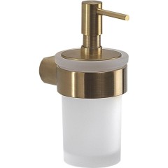 Gedy - PIRENEI dávkovač mýdla 110 ml, mléčné sklo, zlato mat PI8188