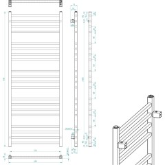 SAPHO - METRO otopné těleso 600x1510 černá mat IR420TB