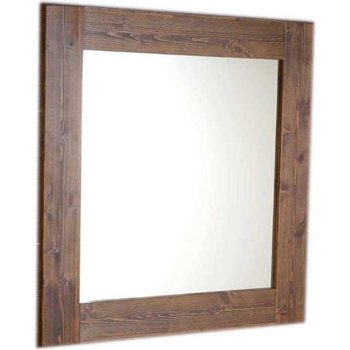 SAPHO - BRAND zrcadlo v dřevěném rámu 60x80cm, mořený smrk BA058S