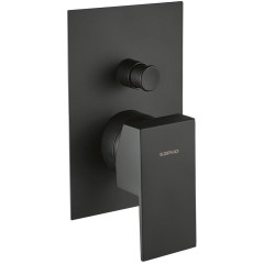 SAPHO - SPECTRE podomítková sprchová baterie, 2 výstupy, černá mat 1102-42B