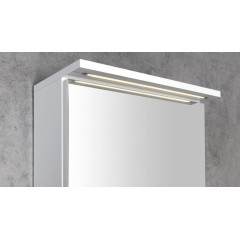 AQUALINE - KAWA STRIP galerka s LED osvětlením 50x70x22cm, bílá WGL50S