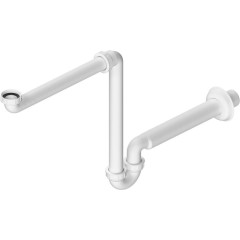 Bruckner - Umyvadlový sifon šetřící místo 5/4", DN32, bílá 151.127.0