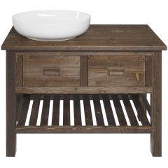 SAPHO - BRAND umyvadlová skříňka 100x73x50cm, mořený smrk BA101S