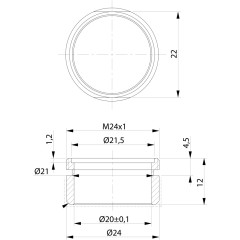 SAPHO - Perlátor vnější závit M24x1, zlato mat 3070.290