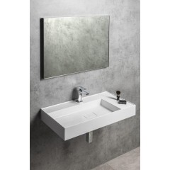 SAPHO - GODIVA umyvadlo, litý mramor, 83x44cm, bílá GU083L