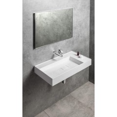 SAPHO - GODIVA umyvadlo, litý mramor, 83x44cm, bez otvoru, bílá GU083L-0