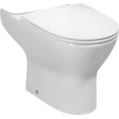 Bruckner - DARIO WC kombi mísa, Rimless, 62,5x36cm, spodní/zadní odpad, bílá 201.401.4