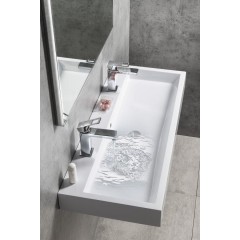 SAPHO - ORINOKO dvojumyvadlo, litý mramor, 100x42 cm, bílá OR101