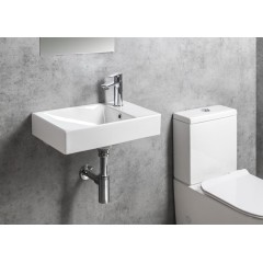 SAPHO - NUALI keramické umývátko 50x30cm, baterie vpravo, bílá TU0129