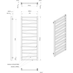 SAPHO - ZIG otopné těleso 600x1572, černá mat ZG616B