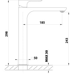 SAPHO - SPY stojánková umyvadlová baterie vysoká, prodloužená hubice, zlato mat PY07/19